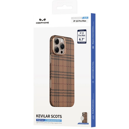Keephone Apple iPhone 16 Pro Max Scots Kevlar Magsafe Kılıf - Çöl Titanyum