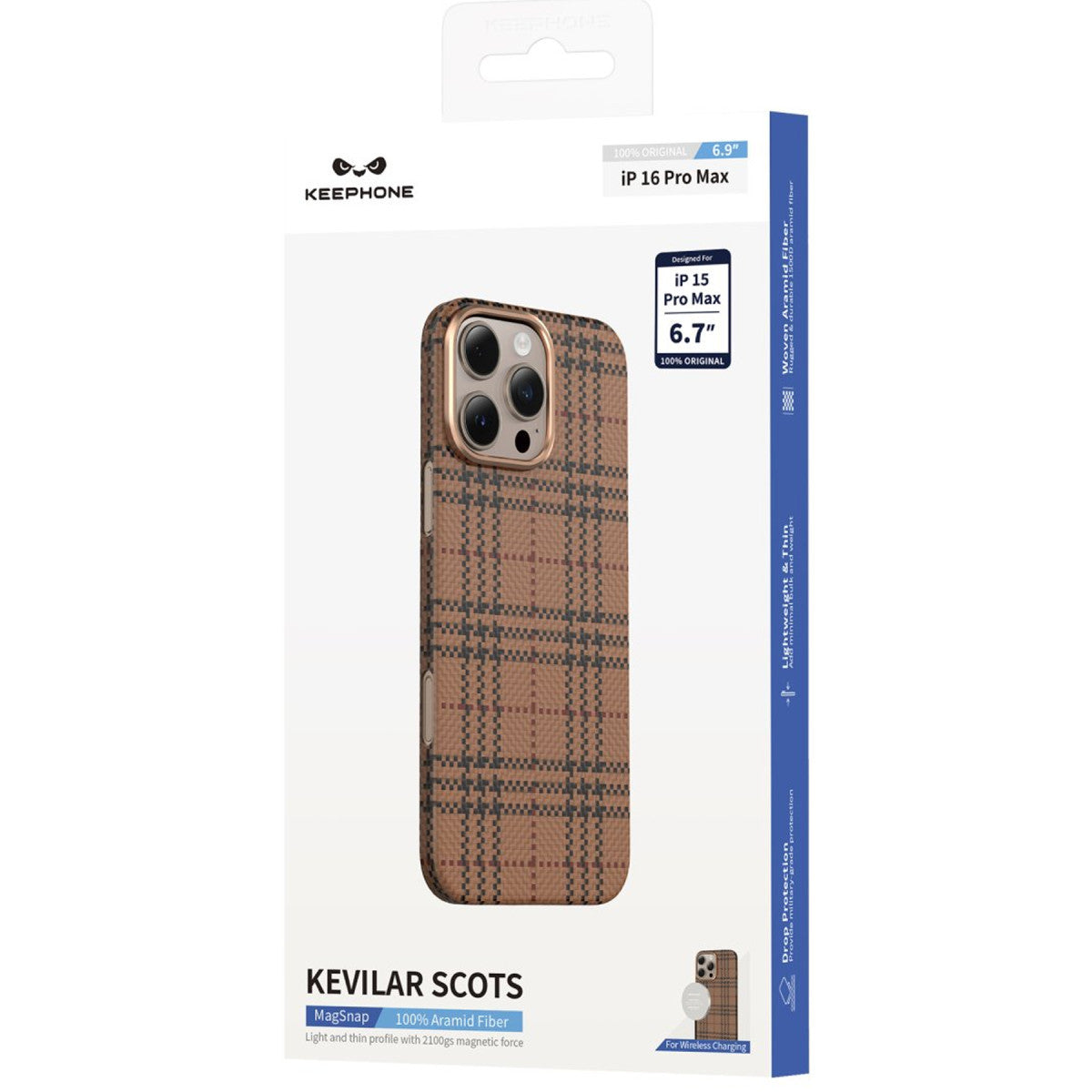 Keephone Apple iPhone 16 Pro Max Scots Kevlar Magsafe Kılıf