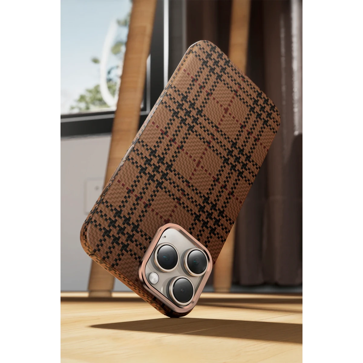 Keephone Apple iPhone 16 Pro Max Scots Kevlar Magsafe Kılıf - Natural Grey