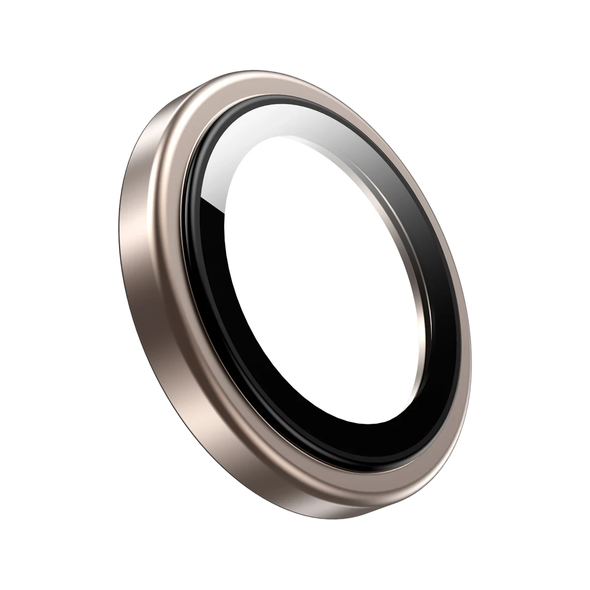 Keephone Apple iPhone 16 Pro Max Silikon Metal Kamera Lens Koruyucu - Çöl Titanyum