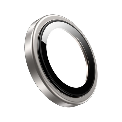 Keephone Apple iPhone 16 Pro Max Silikon Metal Kamera Lens Koruyucu - Natural Grey