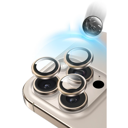 Keephone Apple iPhone 16 Pro Max Silikon Metal Kamera Lens Koruyucu - Natural Grey