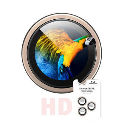 Keephone Apple iPhone 16 Pro Max Silikon Metal Kamera Lens Koruyucu
