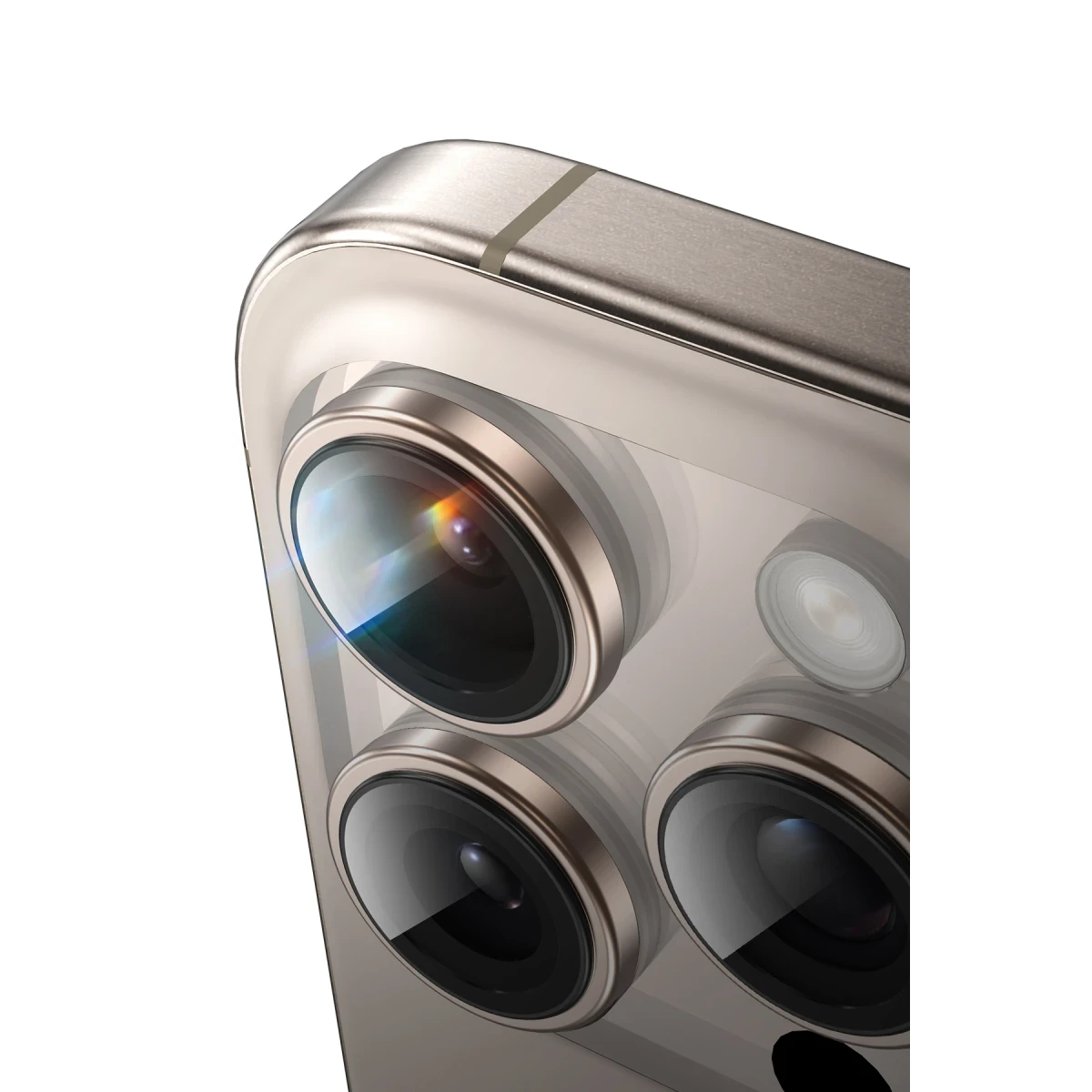 Keephone Apple iPhone 16 Pro Max Silikon Metal Kamera Lens Koruyucu - Siyah