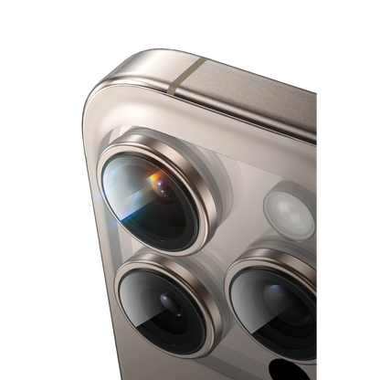 Keephone Apple iPhone 16 Pro Max Silikon Metal Kamera Lens Koruyucu - Siyah