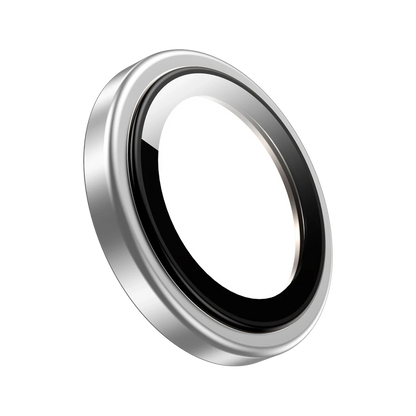 Keephone Apple iPhone 16 Pro Max Silikon Metal Kamera Lens Koruyucu - Titanyum