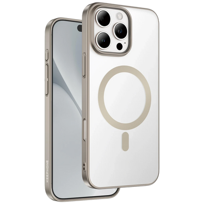 Keephone Apple iPhone 16 Pro Max Skingrip Magsafe Kılıf - Natural Titanyum