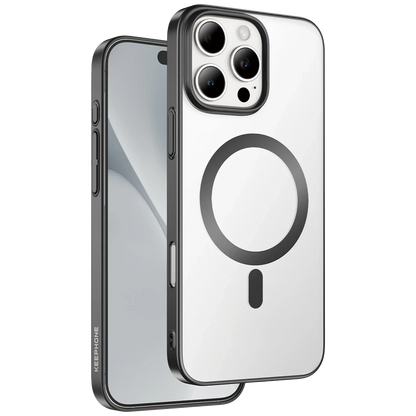 Keephone Apple iPhone 16 Pro Max Skingrip Magsafe Kılıf - Siyah Titanyum