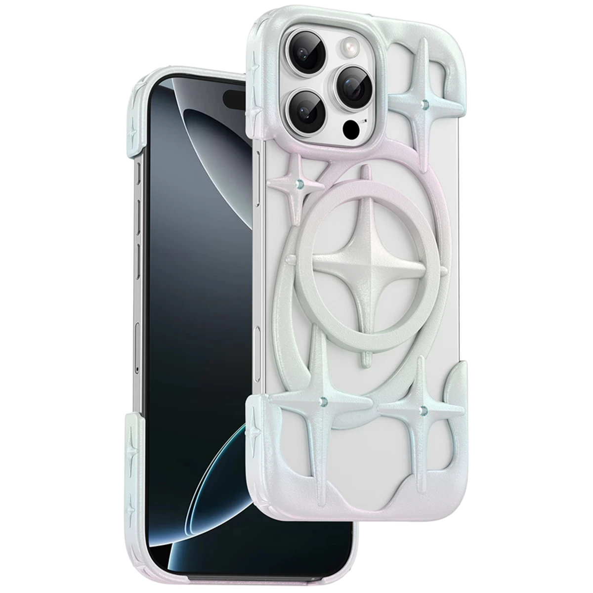 Keephone Apple iPhone 16 Pro Max Stella Magsafe Kılıf - Beyaz