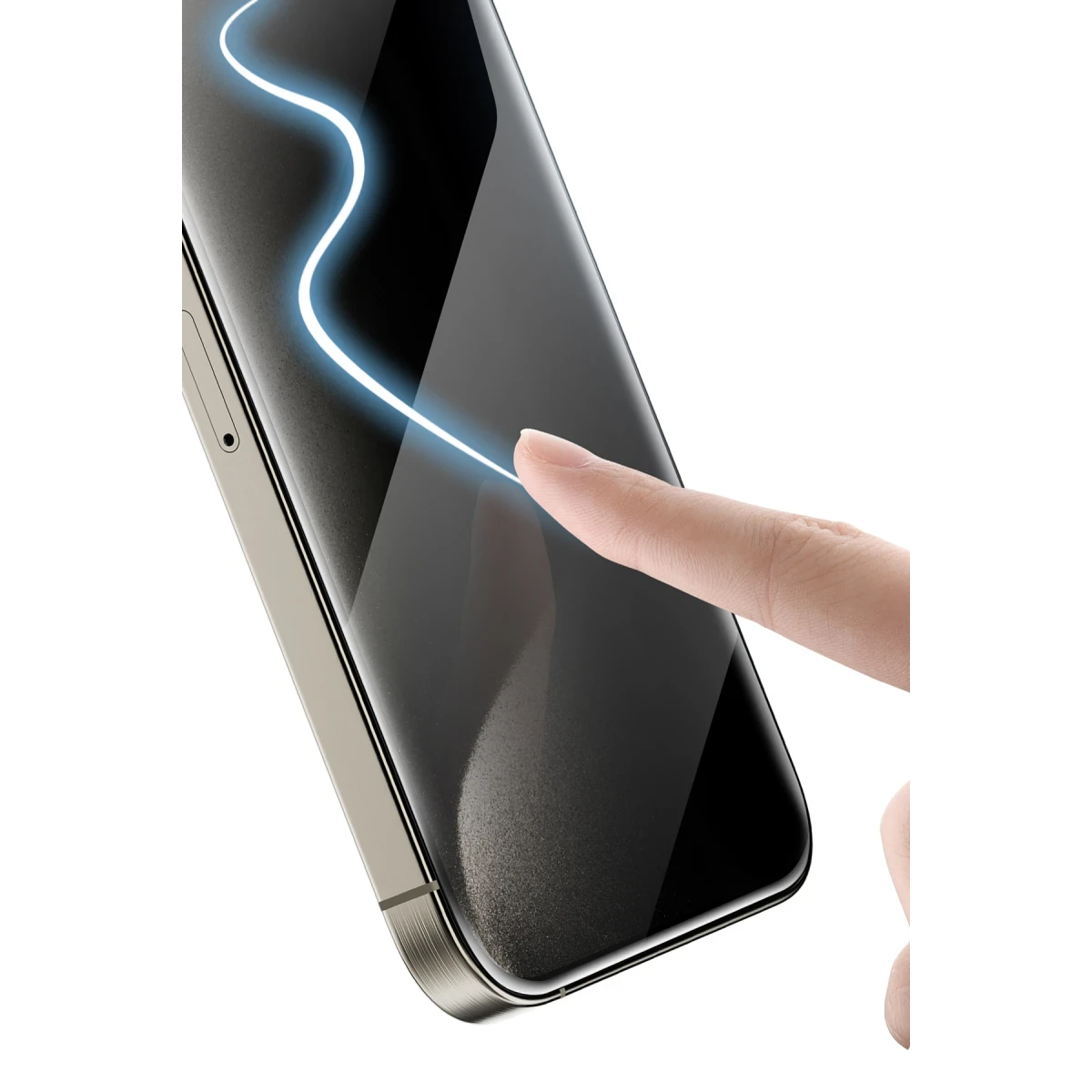 Keephone Apple iPhone 16 Pro Max UltraCurve Privacy 3D Cam Ekran Koruyucu - Siyah