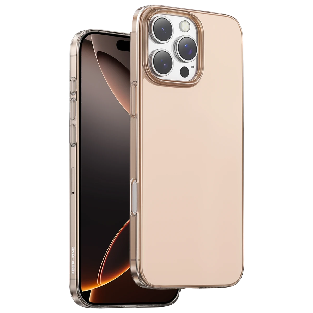 Keephone Apple iPhone 16 Pro Max X-Crystal Slim Kılıf - Çöl Titanyum