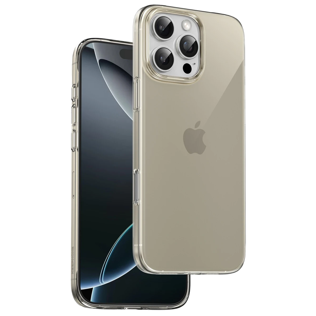 Keephone Apple iPhone 16 Pro Max X-Crystal Slim Kılıf - Natural Titanyum