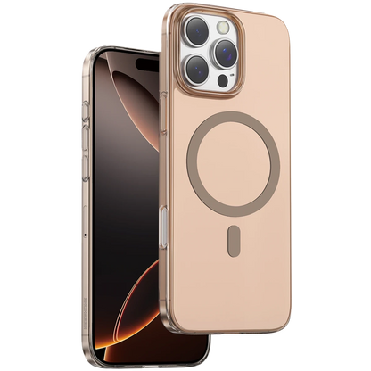 Keephone Apple iPhone 16 Pro Max X-Crystal Slim Magsafe Kılıf - Çöl Titanyum