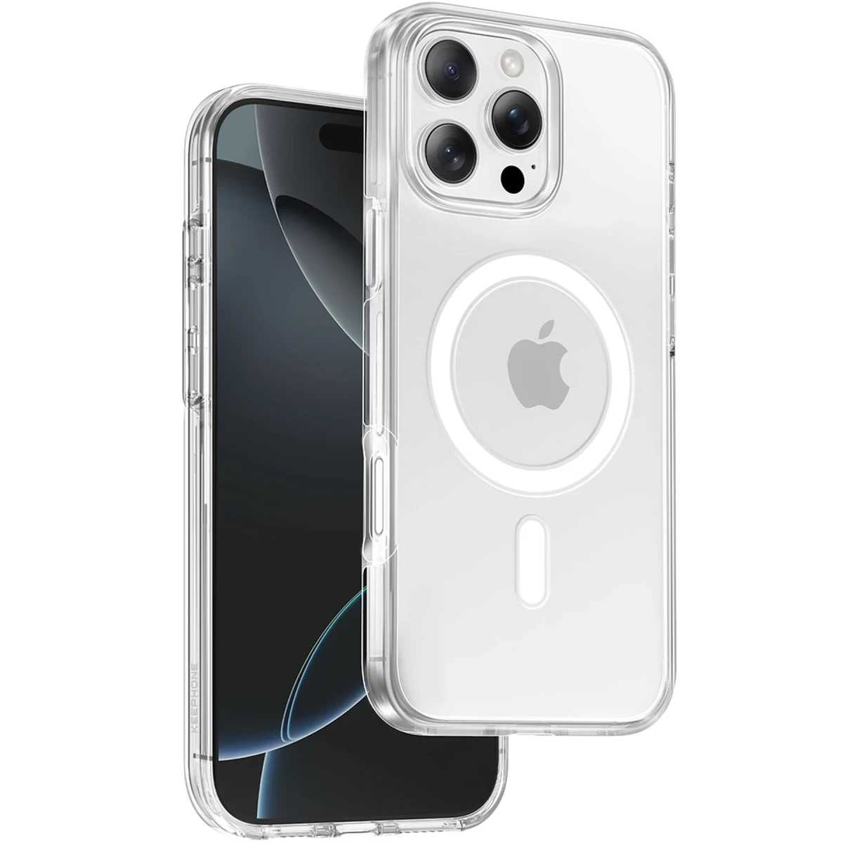Keephone Apple iPhone 16 Pro Non Yellow Şeffaf Magsafe Kılıf - Şeffaf