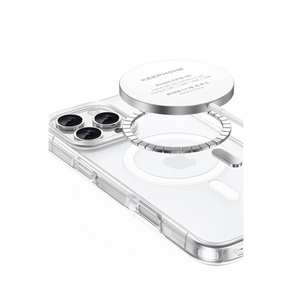 Keephone Apple iPhone 16 Pro Non Yellow Şeffaf Magsafe Kılıf - Şeffaf