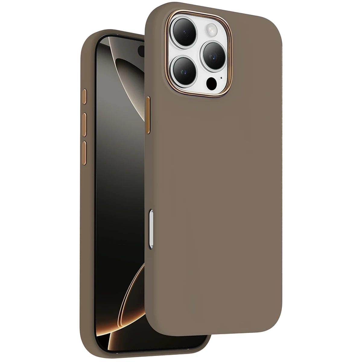 Keephone Apple iPhone 16 Pro Rosana Silikon Kılıf - Çöl Titanyum