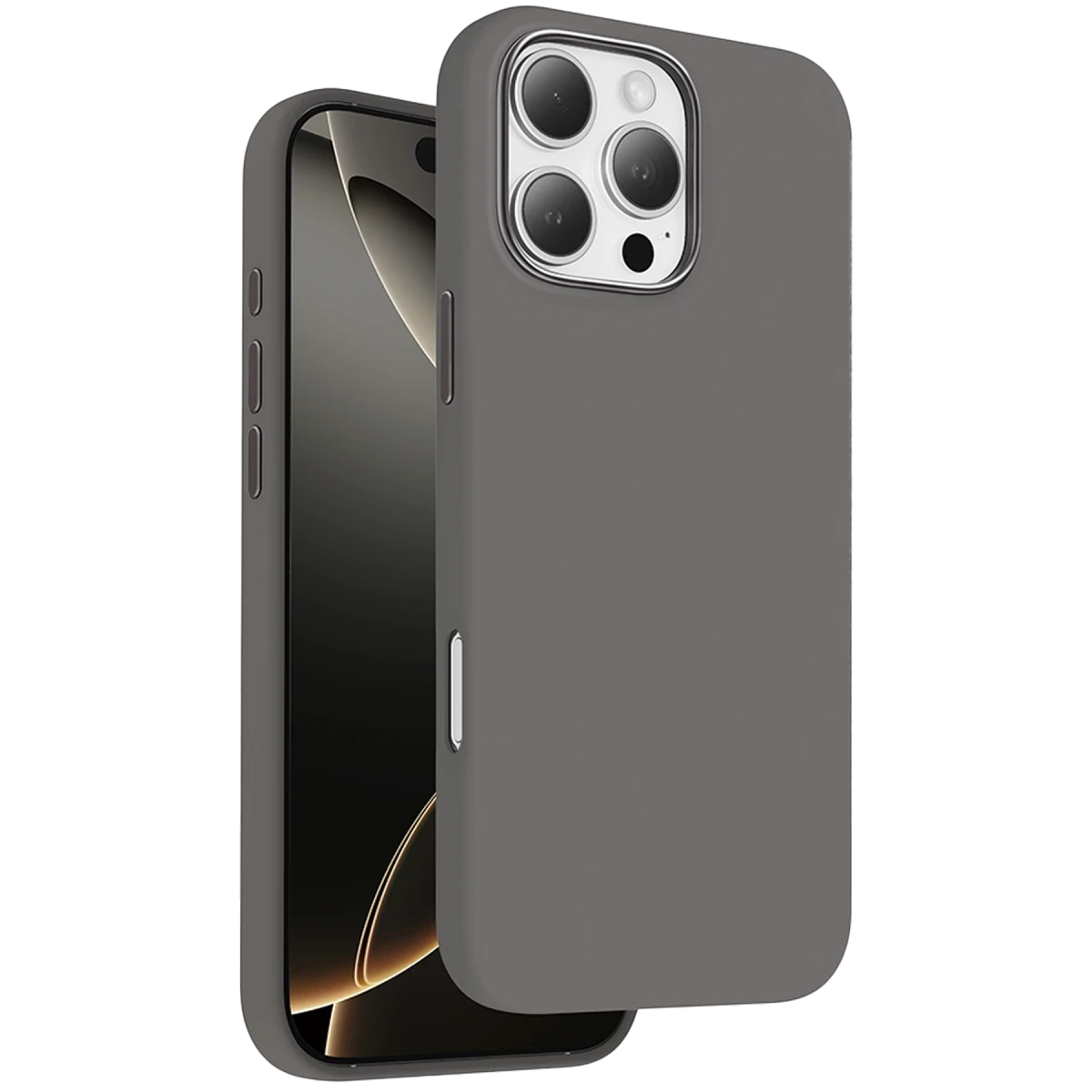 Keephone Apple iPhone 16 Pro Rosana Silikon Kılıf - Natural Titanyum