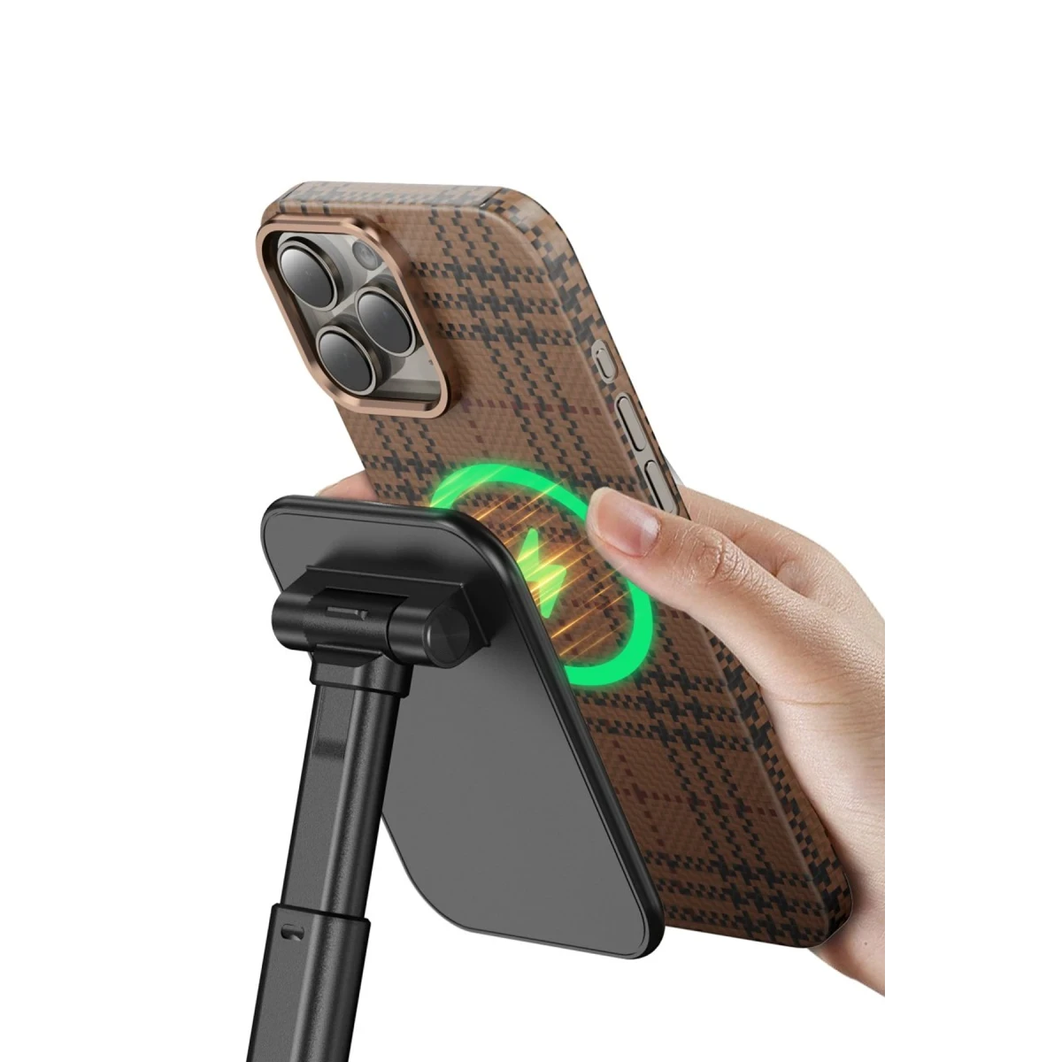 Keephone Apple iPhone 16 Pro Scots Kevlar Magsafe Kılıf - Çöl Titanyum