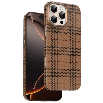 Keephone Apple iPhone 16 Pro Scots Kevlar Magsafe Kılıf - Çöl Titanyum