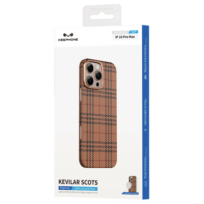 Keephone Apple iPhone 16 Pro Scots Kevlar Magsafe Kılıf - Natural Grey
