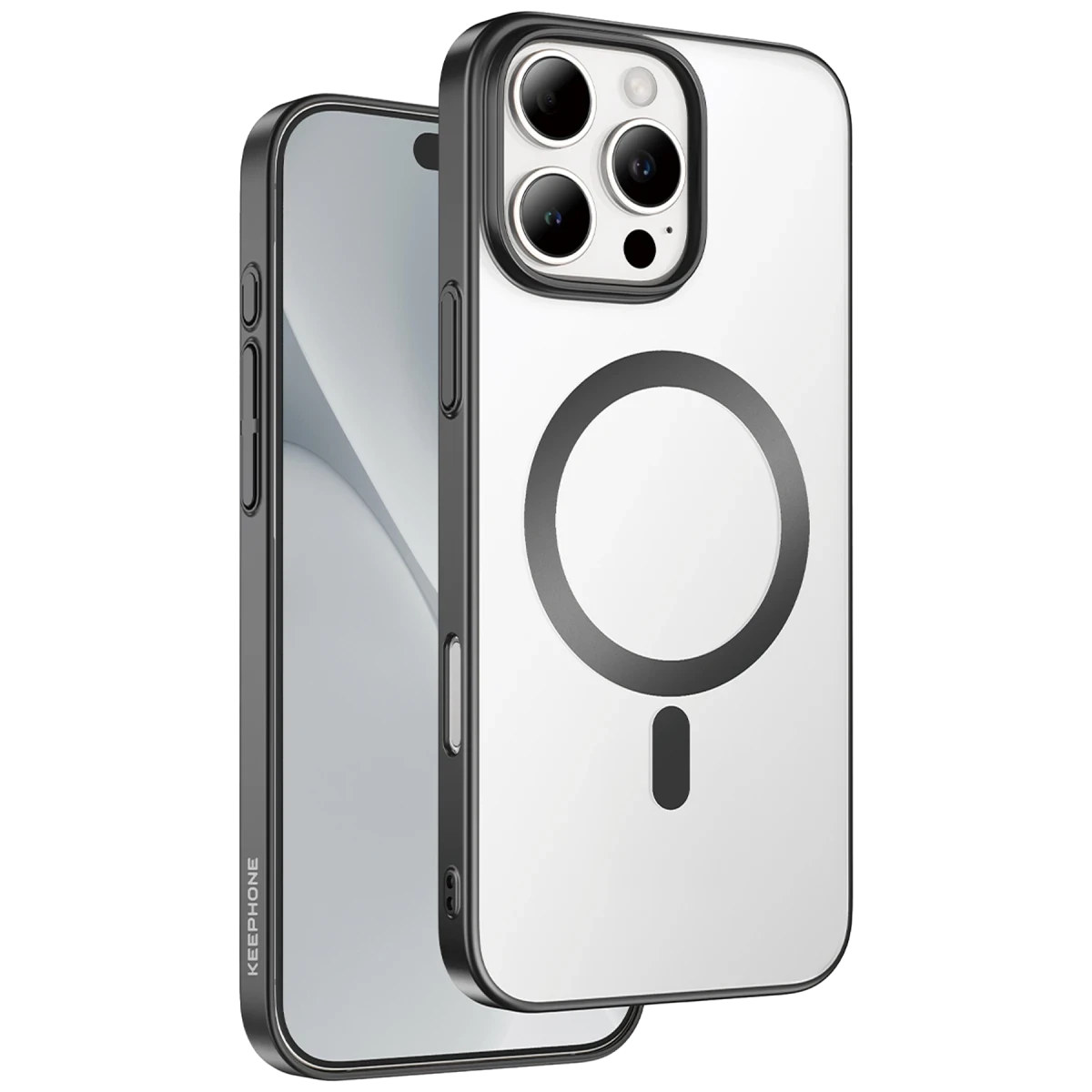 Keephone Apple iPhone 16 Pro Skingrip Magsafe Kılıf - Siyah Titanyum