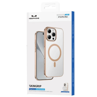 Keephone Apple iPhone 16 Pro Skingrip Magsafe Kılıf - Siyah Titanyum