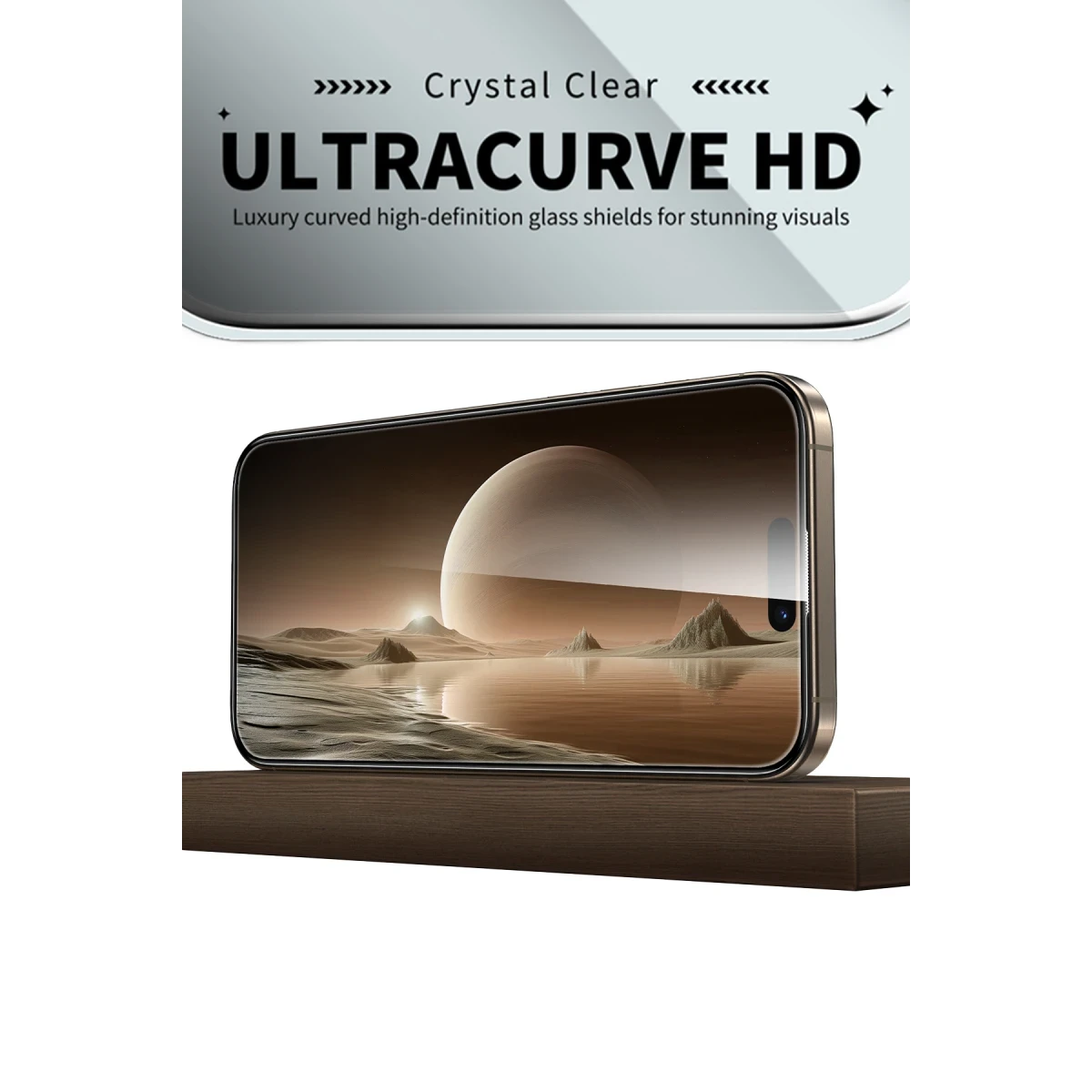 Keephone Apple iPhone 16 Pro UltraCurve HD 3D Cam Ekran Koruyucu - Siyah