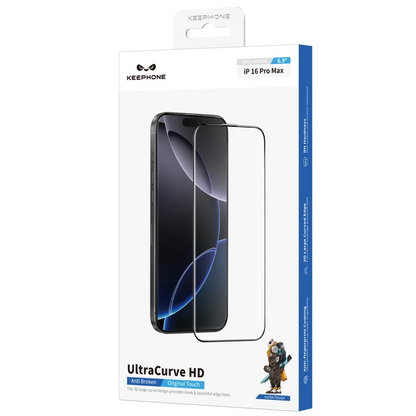 Keephone Apple iPhone 16 Pro UltraCurve HD 3D Cam Ekran Koruyucu - Siyah