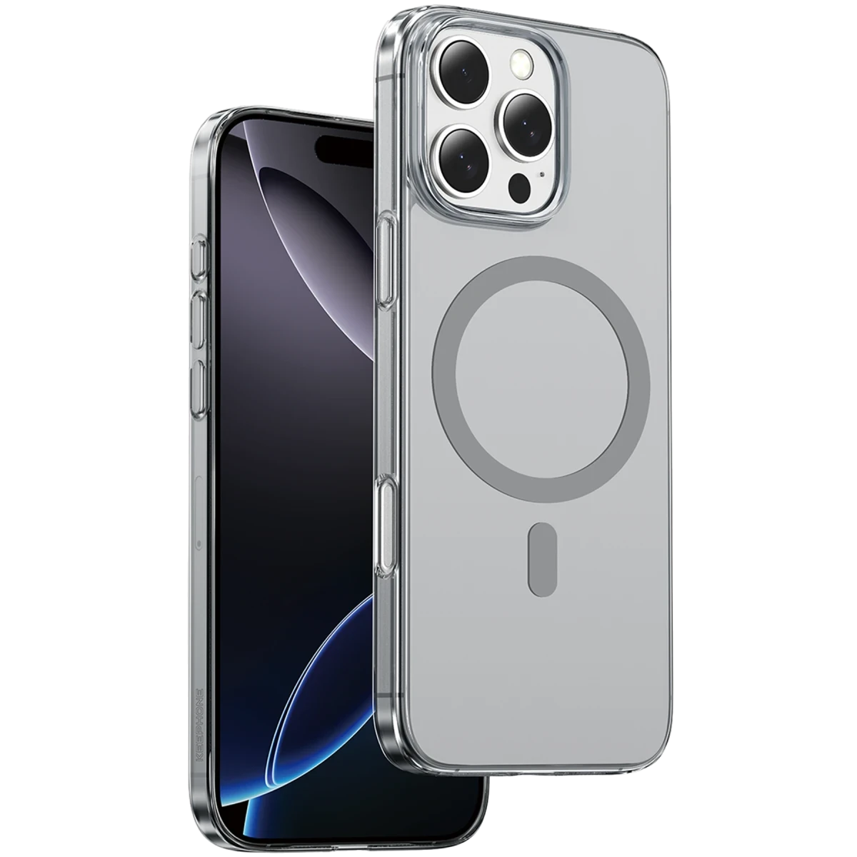 Keephone Apple iPhone 16 Pro X-Crystal Slim Magsafe Kılıf - Natural Grey