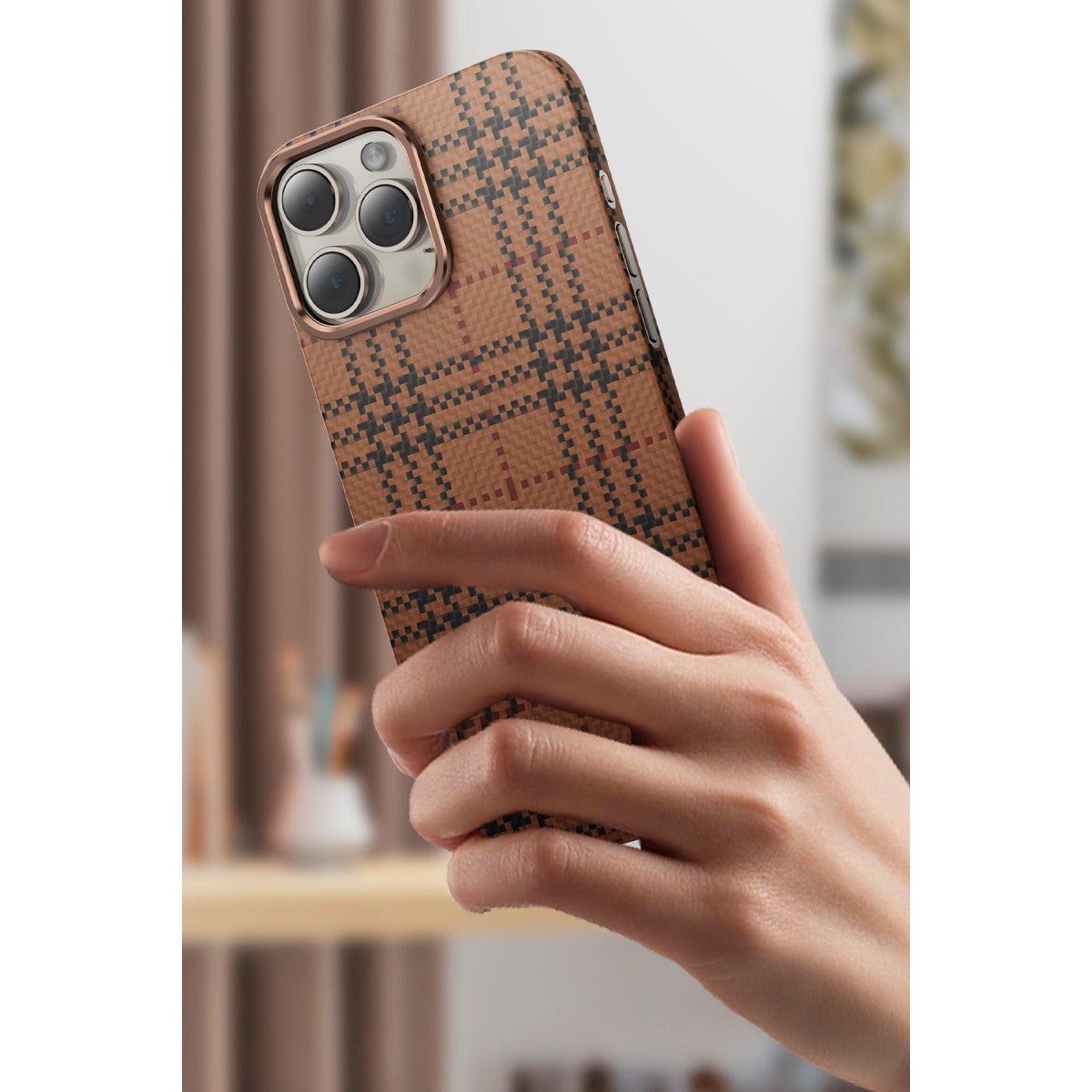 Keephone Apple iPhone 16 Scots Kevlar Magsafe Kılıf