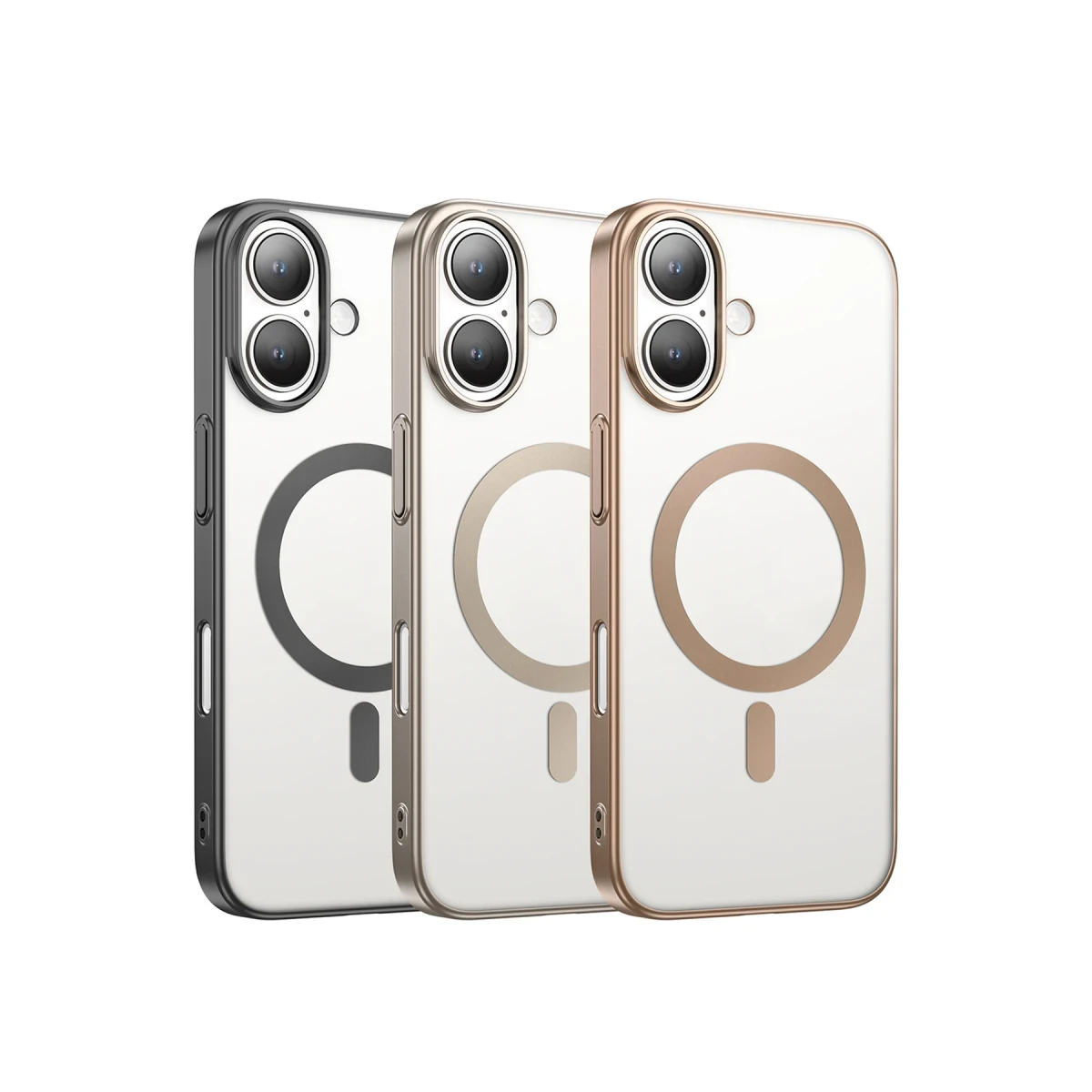 Keephone Apple iPhone 16 Skingrip Magsafe Kılıf - Siyah Titanyum