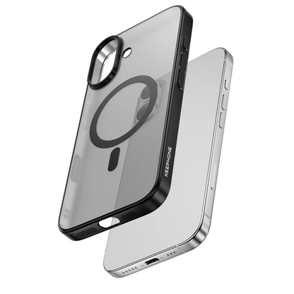 Keephone Apple iPhone 16 Skingrip Magsafe Kılıf - Siyah Titanyum