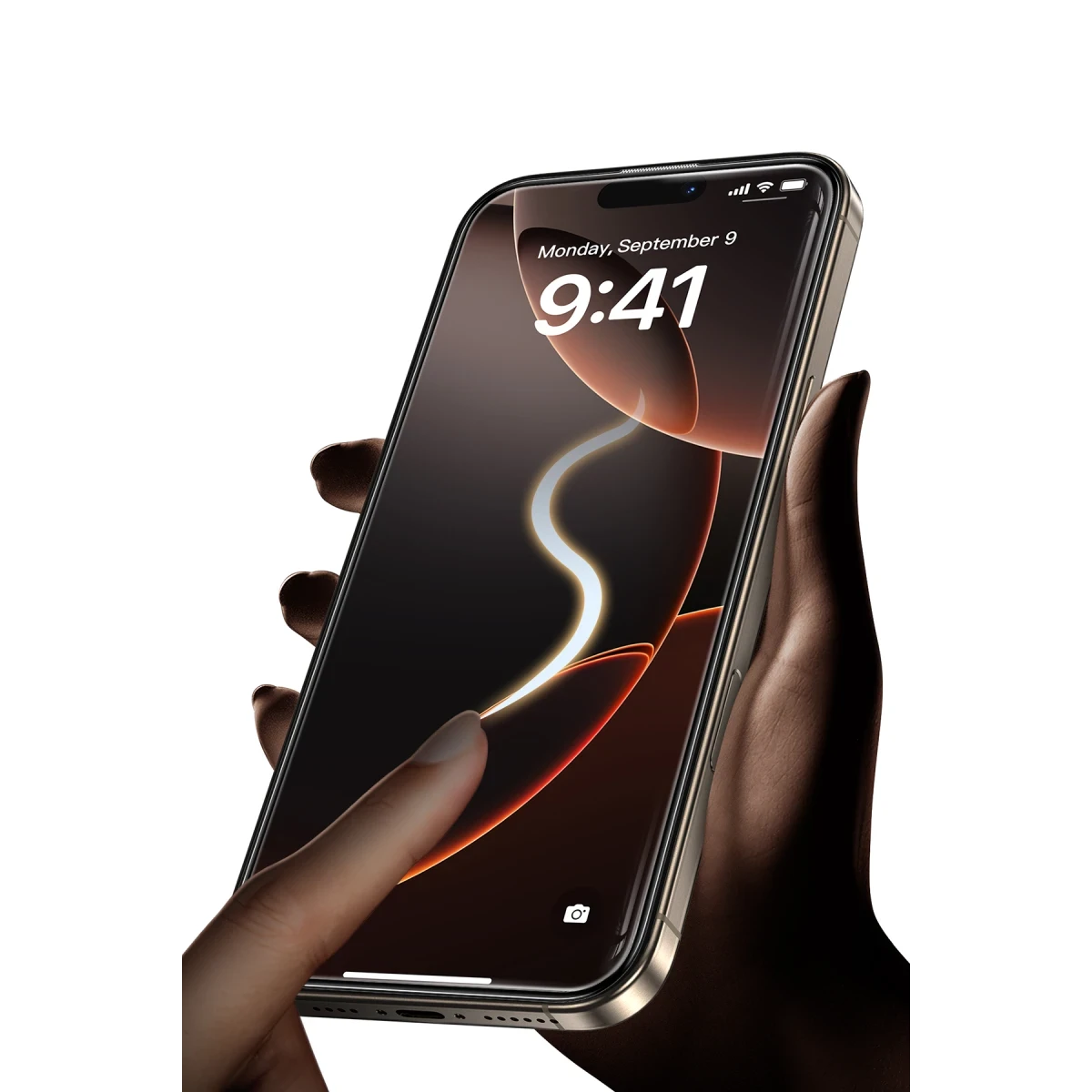 Keephone Apple iPhone 16 UltraCurve HD 3D Cam Ekran Koruyucu - Siyah