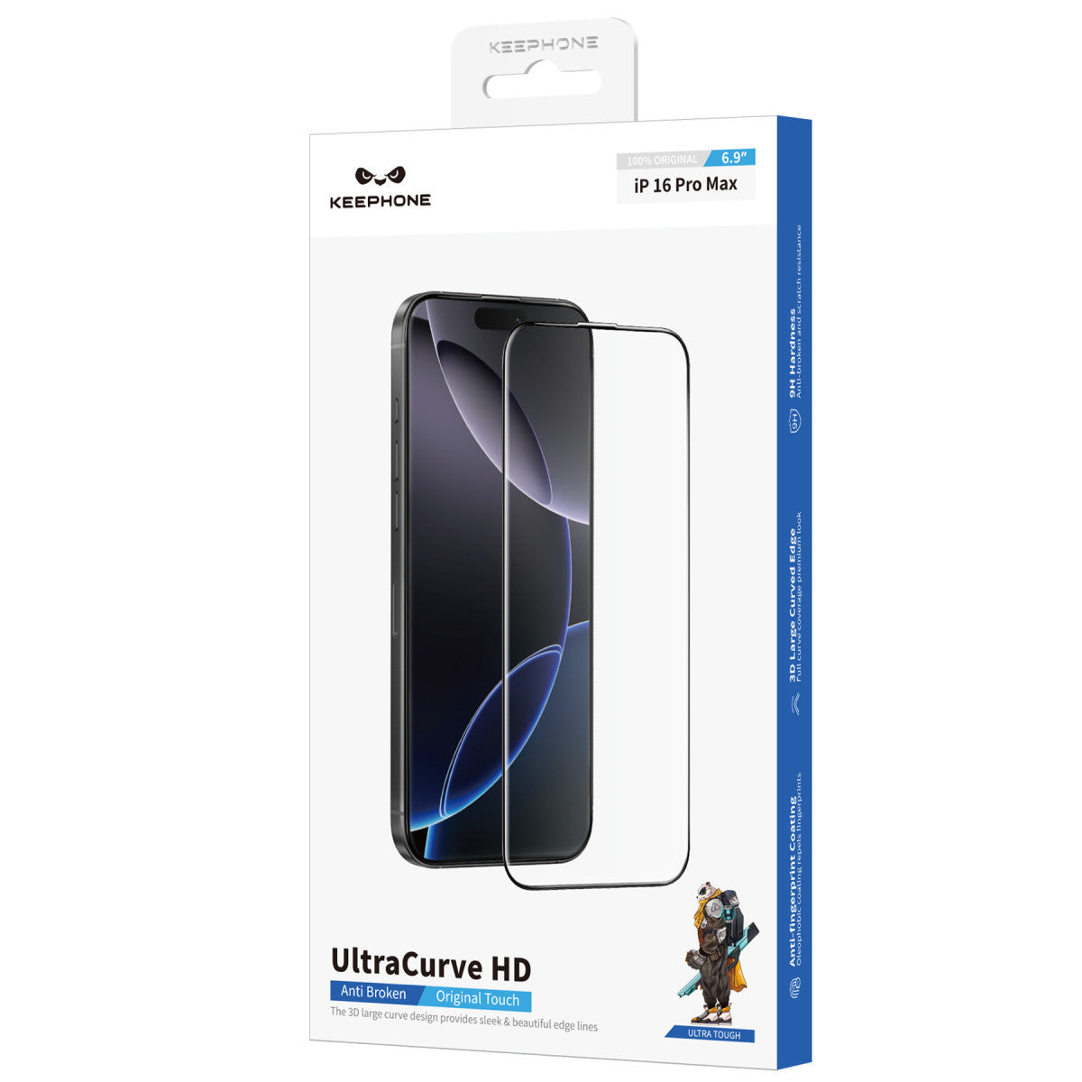 Keephone Apple iPhone 16 UltraCurve HD 3D Cam Ekran Koruyucu