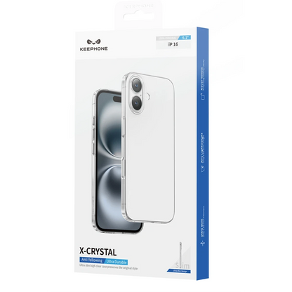 Keephone Apple iPhone 16 X-Crystal Slim Kılıf - Şeffaf