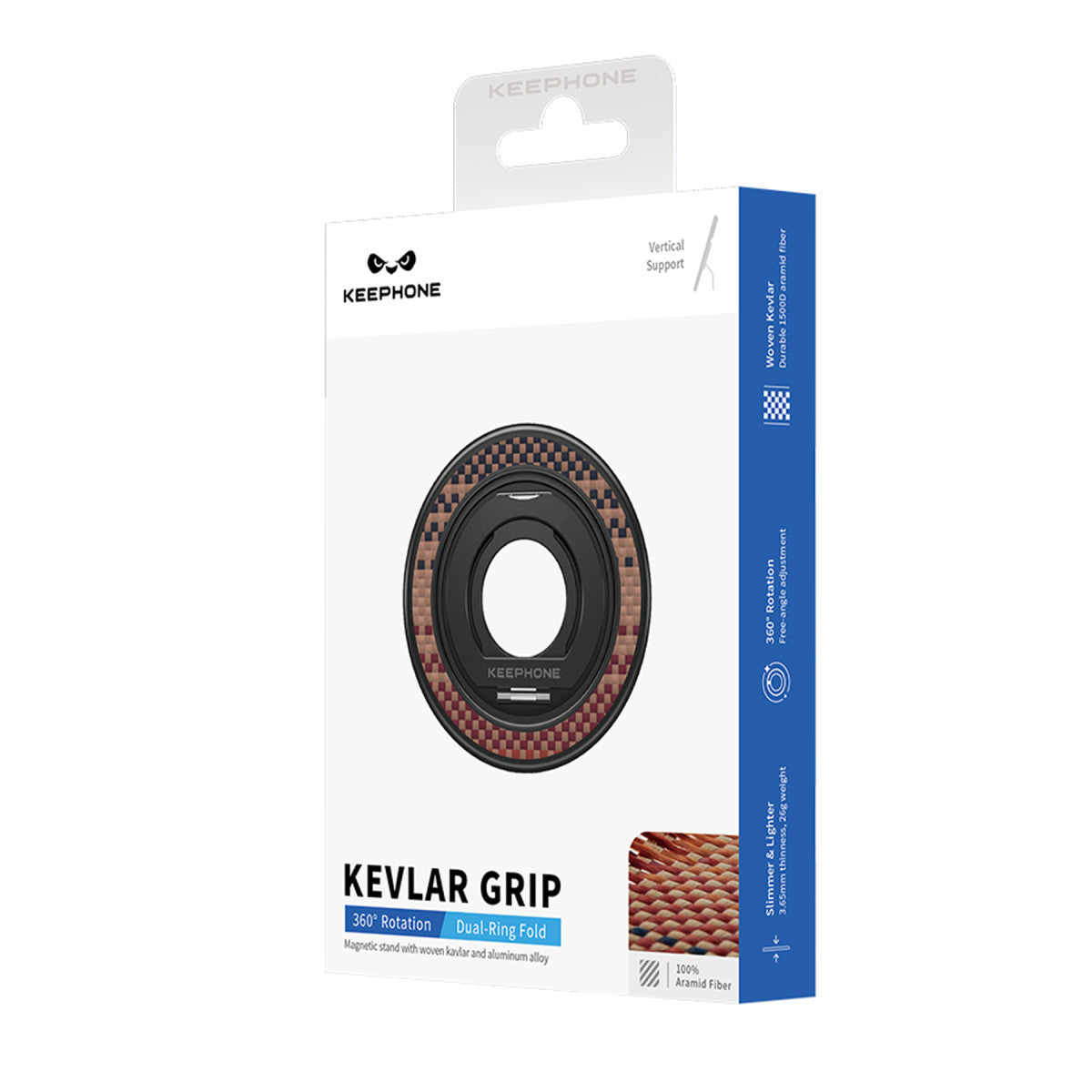 Keephone Kevlar Grip 360 Manyetik Magsafe Kickstand Yüzük