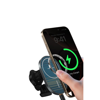 Keephone KPW-081 Kevlar Seanova 2in1 360 Derece Ayarlanabilir 15W Kablosuz Şarj Destekli Manyetik Magsafe Telefon Tutucu