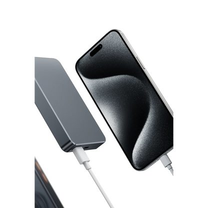 Keephone PB34 Lucci 10.000 mAh 20W Type-C 22.5W USB QC 15W Kablosuz Şarj PD Magsafe Powerbank - Koyu Gri