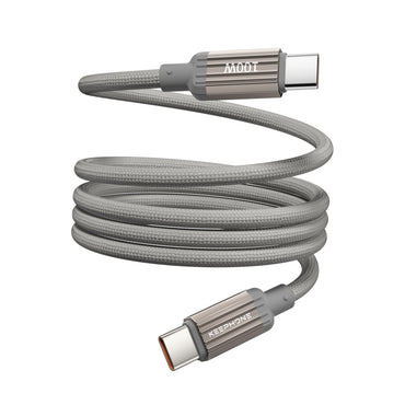 Keephone Magcoil 1M 100W Örgülü Type-C to Type-C Mıknatıslı PD Hızlı Şarj Data Kablosu