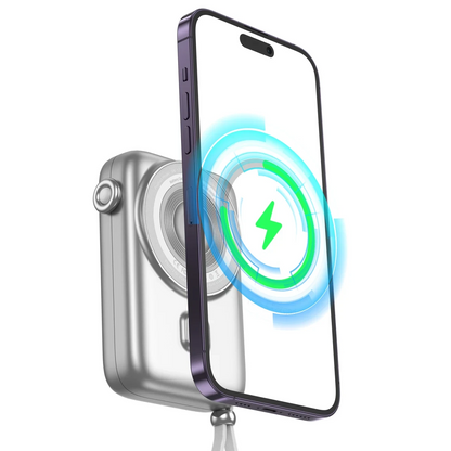 Keephone PB17 MagEasy 10.000 mAh 20W Type-C 20W Lightning 22.5W USB 15W Kablosuz Şarj PD Magsafe Powerbank - Mor