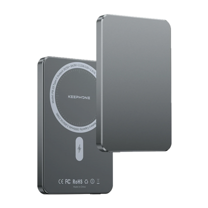 Keephone PB33 Lucci 5.000 mAh 20W Type-C 15W Kablosuz Şarj PD Magsafe Powerbank - Koyu Gri