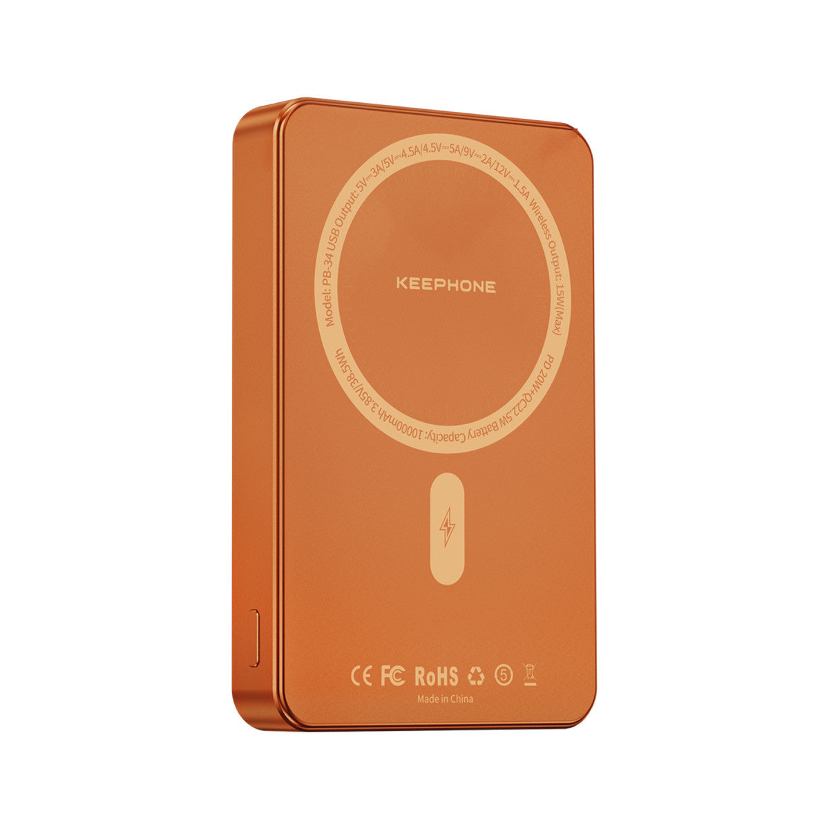 Keephone PB34 Lucci 10.000 mAh 20W Type-C 22.5W USB QC 15W Kablosuz Şarj PD Magsafe Powerbank