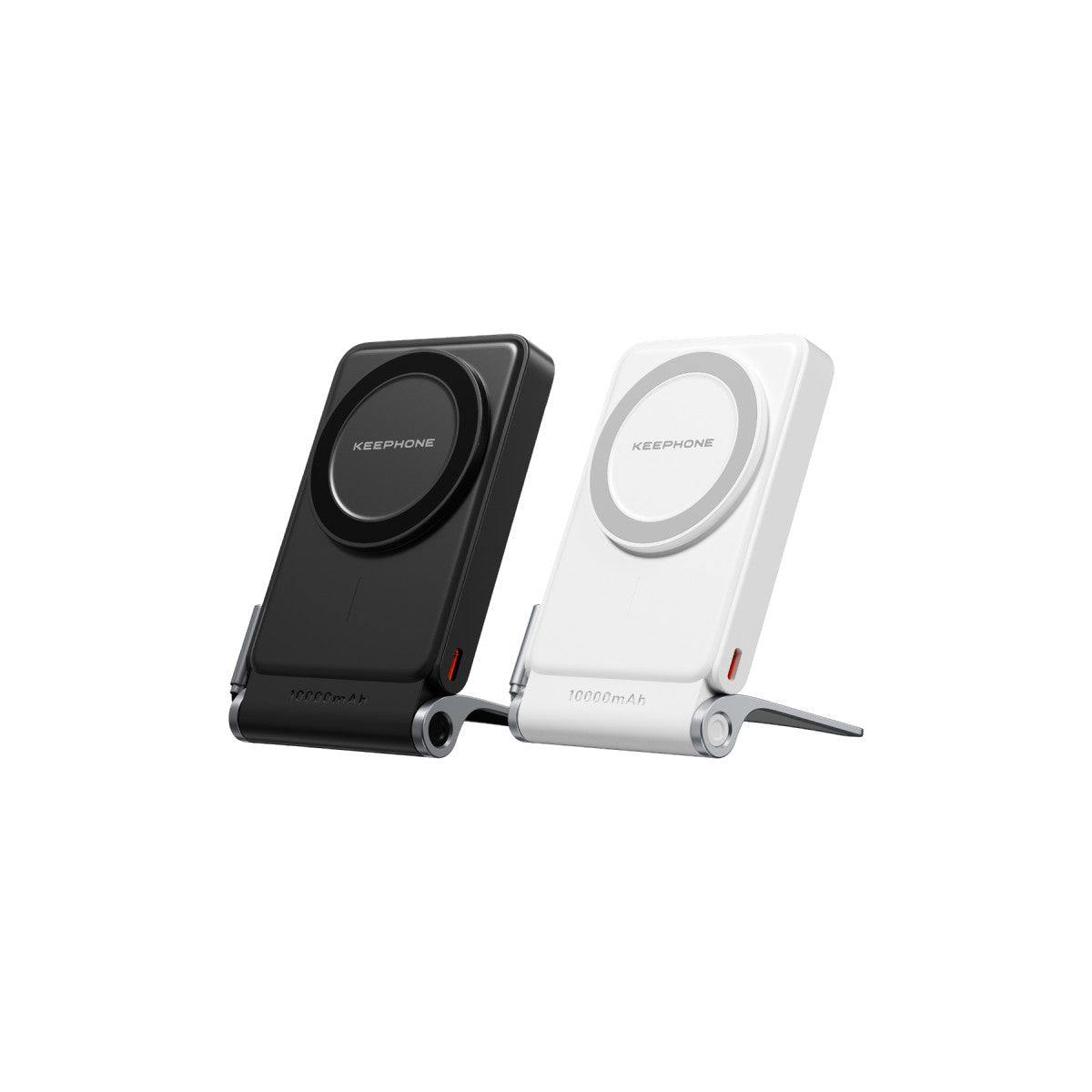 Keephone PB45 Hotta 10.000 mAh 22.5W Dahili Type-C Kablolu 15W Kablosuz Şarj Destekli Standlı PD Magsafe Powerbank