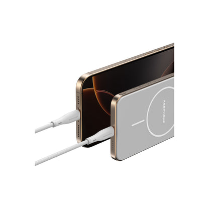 Keephone PB50 Brendy Kevlar 5.000 mAh 20W Type-C ve 15W Kablosuz Şarj Destekli Magsafe Powerbank