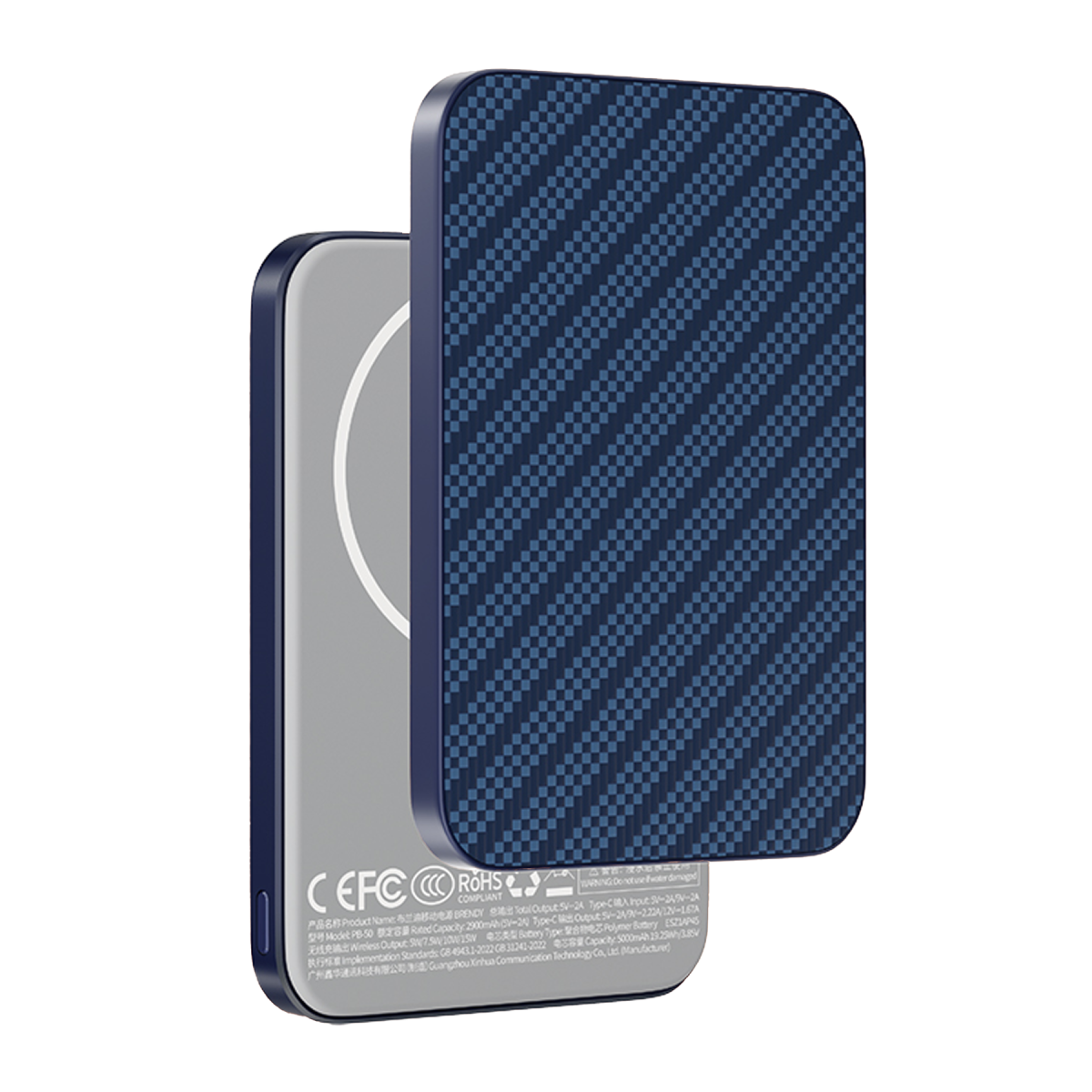 Keephone PB50 Brendy Kevlar 5.000 mAh 20W Type-C ve 15W Kablosuz Şarj Destekli Magsafe Powerbank