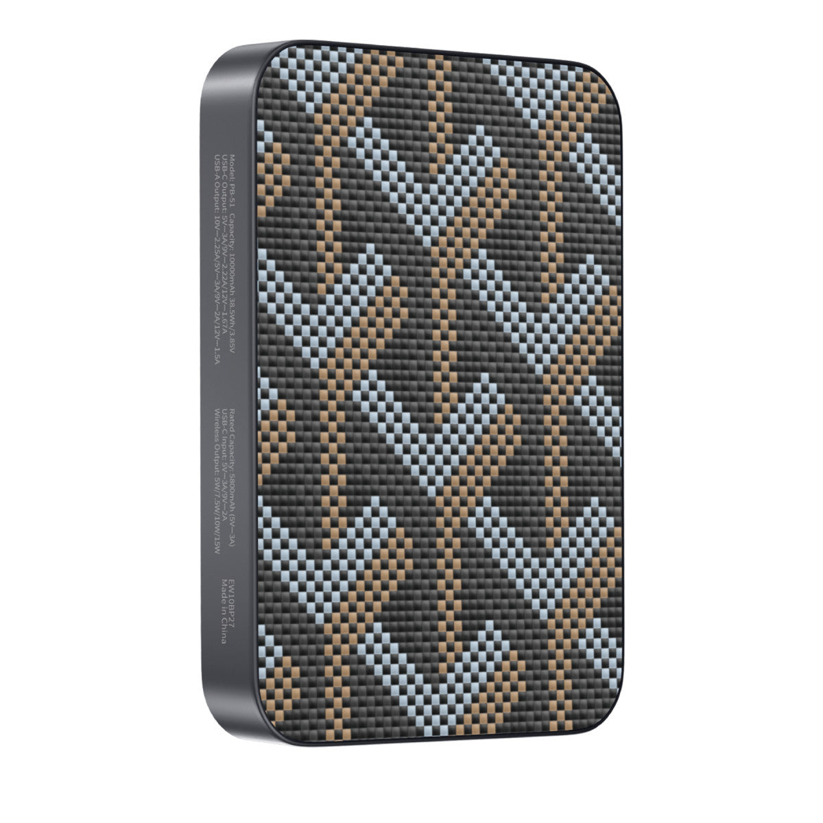 Keephone PB51 Brendy Kevlar 10.000 mAh 22.5W USB 20W Type-C ve 15W Kablosuz Şarj Destekli Magsafe Powerbank