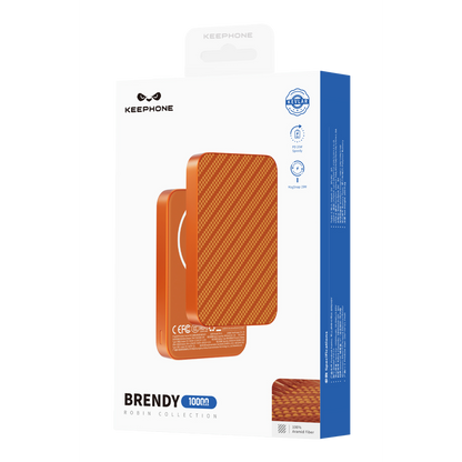 Keephone PB51 Brendy Kevlar 10.000 mAh 22.5W USB 20W Type-C ve 15W Kablosuz Şarj Destekli Magsafe Powerbank