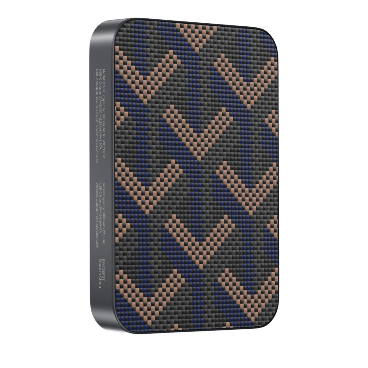 Keephone PB51 Brendy Kevlar 10.000 mAh 22.5W USB 20W Type-C ve 15W Kablosuz Şarj Destekli Magsafe Powerbank