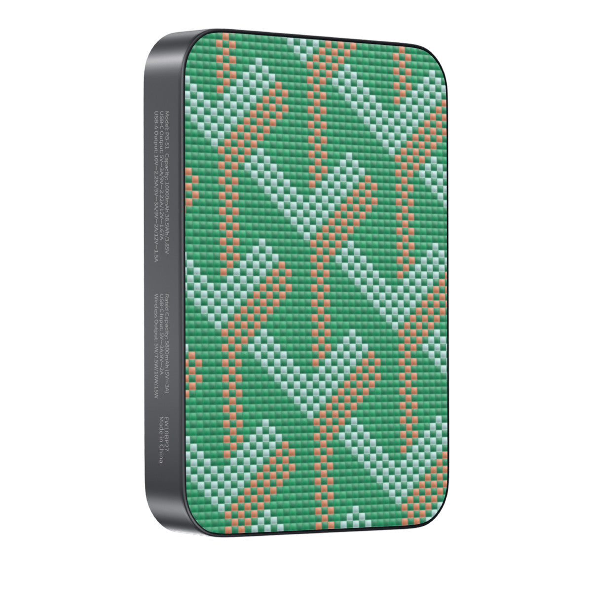 Keephone PB51 Brendy Kevlar 10.000 mAh 22.5W USB 20W Type-C ve 15W Kablosuz Şarj Destekli Magsafe Powerbank