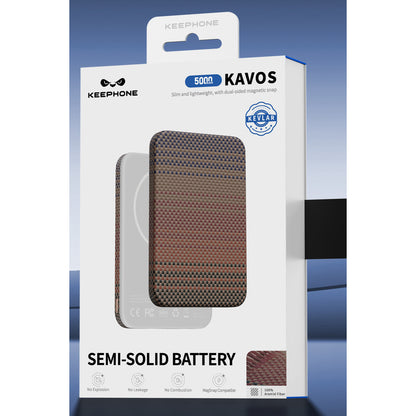 Keephone PB55 Kavos Kevlar 5.000 mAh 20W Type-C ve Semi Solid Destekli Powerbank